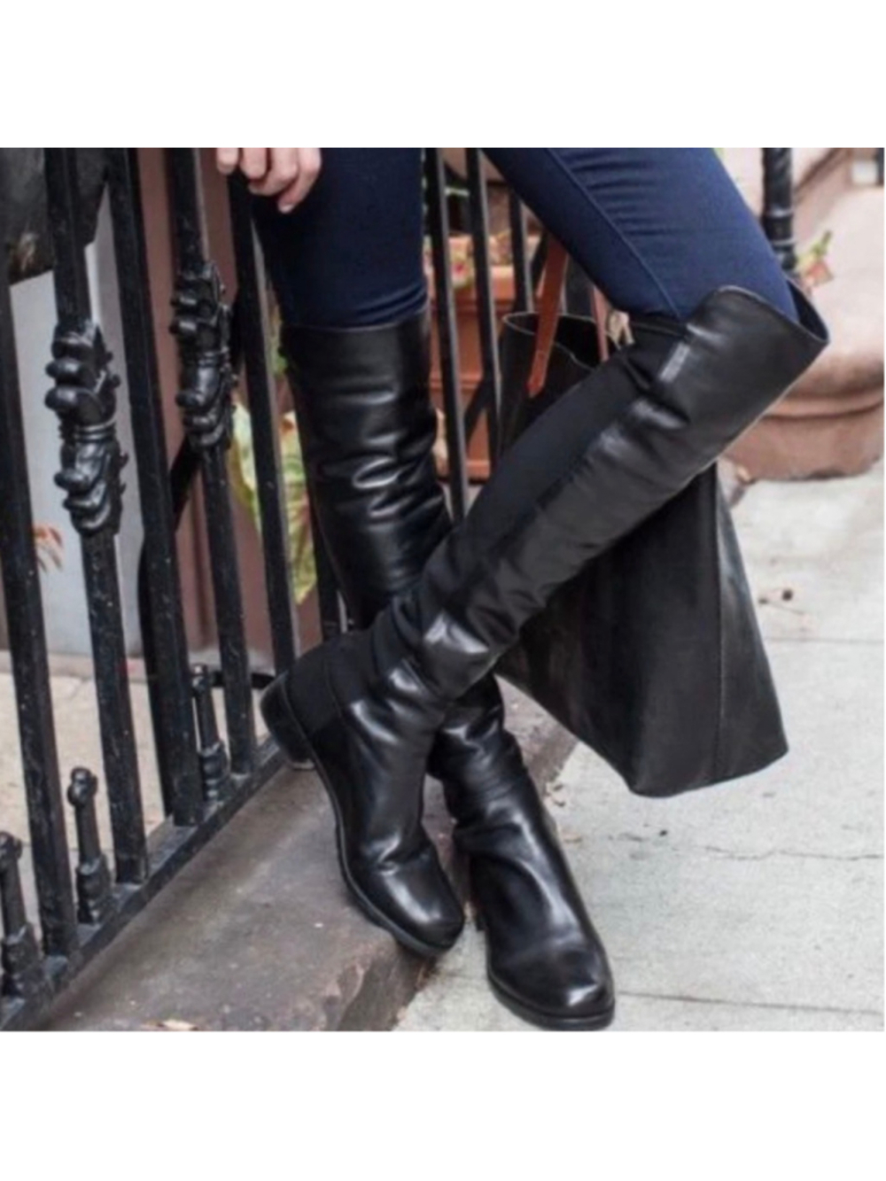 Stuart Weitzman 5050 Black Over the Knee Boots Women’s EU 39 US 8.5 Pull On